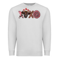 Dove Grey xoxo calf and gemstone Premium Sweatshirt - RanaPortraitStore
