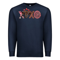 Navy xoxo calf and gemstone Premium Sweatshirt - RanaPortraitStore