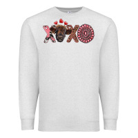 Oatmeal Heather xoxo calf and gemstone Premium Sweatshirt - RanaPortraitStore