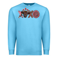 Ocean Blue xoxo calf and gemstone Premium Sweatshirt - RanaPortraitStore
