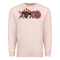 Pale Pink xoxo calf and gemstone Premium Sweatshirt - RanaPortraitStore