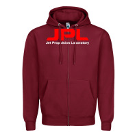 Burgundy jpl Zipper Hoodie - linhVisuals