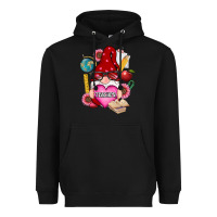 Black valentines day teacher gnome Heavyweight Hoodie - RanaPortraitStore