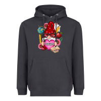 Smoke valentines day teacher gnome Heavyweight Hoodie - RanaPortraitStore