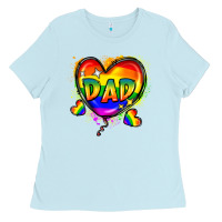 Baby Blue Dad pride Ladies Tee - FaDigitalArtStudio