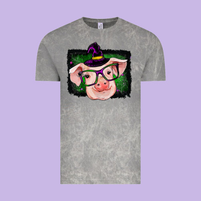 Pig Halloween Vintage Tee Designed By Ranaportraitstore