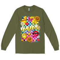 Army Green Mama Long Sleeve Tee - CowhideDigitalArt