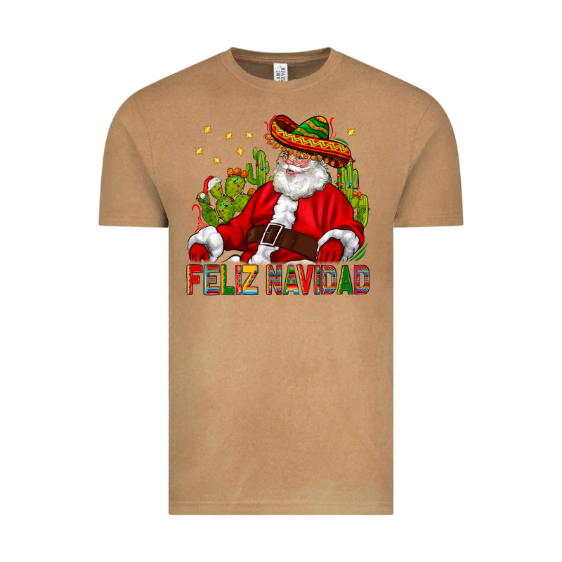 Feliz Navidad Santa With Cactus Vintage Tee by BundleAndBundleShop | Teevron
