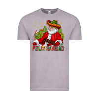 Vintage Zinc Feliz Navidad Santa With Cactus Vintage Tee - BundleAndBundleShop