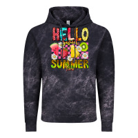Cloud Black Hello Sweet Summer Time Vintage Hoodie - CowhideDigitalArt
