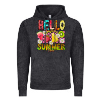 Vintage Black Hello Sweet Summer Time Vintage Hoodie - CowhideDigitalArt