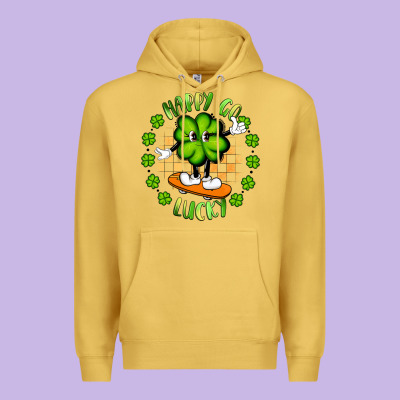Happy Go Lucky Premium Hoodie Designed By Artiststas