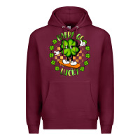 Burgundy happy go lucky Premium Hoodie - Artiststas