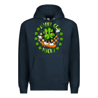 Navy happy go lucky Premium Hoodie - Artiststas
