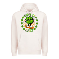 Pale Pink happy go lucky Premium Hoodie - Artiststas