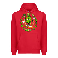Red happy go lucky Premium Hoodie - Artiststas