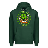 Sports Green happy go lucky Premium Hoodie - Artiststas