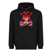 Black valentines day tedybear truck Heavyweight Hoodie - RanaPortraitStore