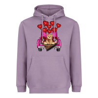 Lavender valentines day tedybear truck Heavyweight Hoodie - RanaPortraitStore