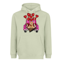 Matcha valentines day tedybear truck Heavyweight Hoodie - RanaPortraitStore