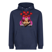 Navy valentines day tedybear truck Heavyweight Hoodie - RanaPortraitStore