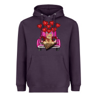Plum valentines day tedybear truck Heavyweight Hoodie - RanaPortraitStore