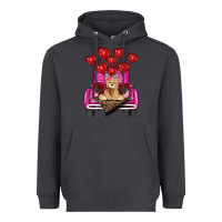 Valentines Day Tedybear Truck Heavyweight Hoodie | Teevron
