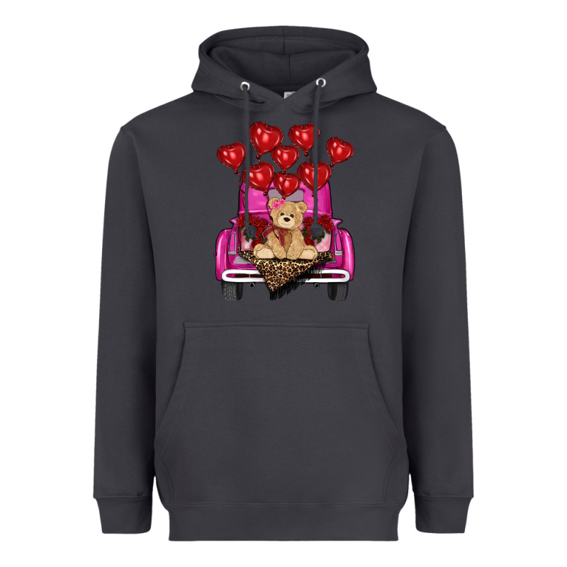 Valentines Day Tedybear Truck Heavyweight Hoodie by RanaPortraitStore | Teevron