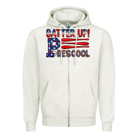 Oatmeal Heather batter up preschool Zipper Hoodie - JahusDesignShop