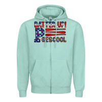 Seafoam batter up preschool Zipper Hoodie - JahusDesignShop