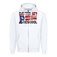 White batter up preschool Zipper Hoodie - JahusDesignShop
