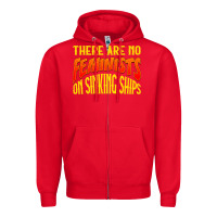 Red anti feminist there are no feminists Zipper Hoodie - linhVisuals