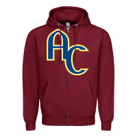 Burgundy augustana college Zipper Hoodie - linhVisuals