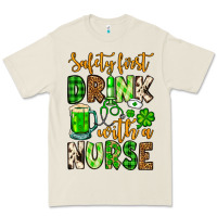 Bone St. Patrick's Safety first drink with a Nurse Premium Tee - OliviaCreatesArt