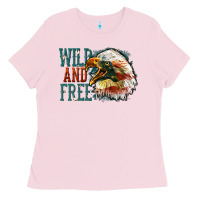 Bubblegum Pink Wild and free Ladies Tee - FaDigitalArtStudio