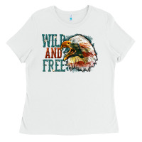 White Wild and free Ladies Tee - FaDigitalArtStudio