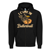 Black i came in like a butterball funny Zipper Hoodie - linhVisuals