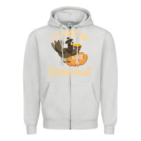 Dove Grey i came in like a butterball funny Zipper Hoodie - linhVisuals