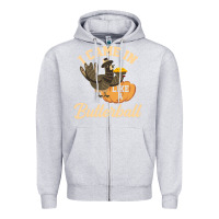Heather Grey i came in like a butterball funny Zipper Hoodie - linhVisuals