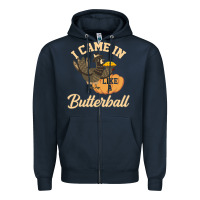Navy i came in like a butterball funny Zipper Hoodie - linhVisuals