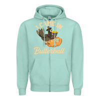 Seafoam i came in like a butterball funny Zipper Hoodie - linhVisuals
