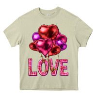 Mossy Love heart balloons Valentine's Day Heavy Core Tee - HowdyJamesFarm