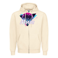 Sandshell miami beach souvenir vintage 80s Zipper Hoodie - linhVisuals