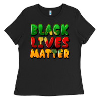 Black black lives matter Ladies Tee - FaDigitalArtStudio