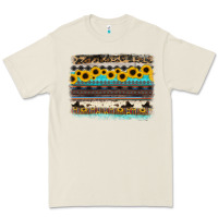 Bone sunflower aztec serape cowhide background Premium Tee - RanaPortraitStore