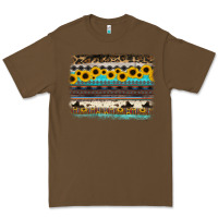 Cacao sunflower aztec serape cowhide background Premium Tee - RanaPortraitStore