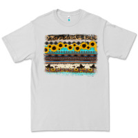 Dove Grey sunflower aztec serape cowhide background Premium Tee - RanaPortraitStore