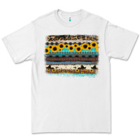 White sunflower aztec serape cowhide background Premium Tee - RanaPortraitStore
