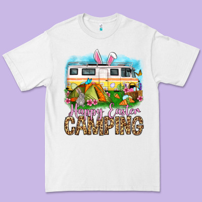Happy Easter Camping Premium Tee Designed By Oliviacreatesart