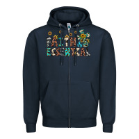 Navy faith is essential Zipper Hoodie - JahusDesignShop
